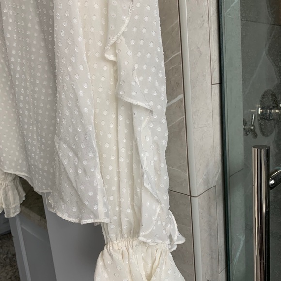 Zimmermann Super 8 Dot Ruffle Silk-Blend Blouse - Picture 5 of 11